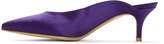 Thumbnail for your product : Gianvito Rossi Purple Satin Paige Kitten Mules