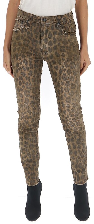 R 13 Leopard Print Skinny Jeans - ShopStyle