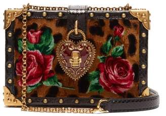 Dolce & Gabbana Leopard Print My Heart Velvet Box Clutch Bag - Womens - Leopard