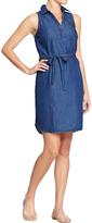 Thumbnail for your product : Old Navy Women's Chambray-Sleeveless Shirt Dresses