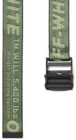 Thumbnail for your product : Off-White Off White 3.5cm Green Industrial Webbing Belt - Men - Green