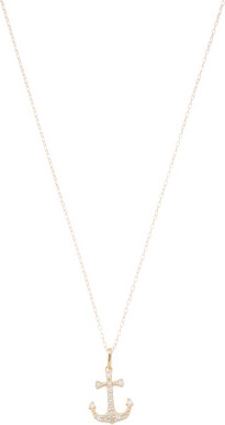 TJMAXX 14Kt Gold Diamond Anchor Necklace Diamond/Gold