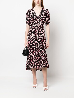 Diane von Furstenberg Graphic-Print Midi Dress