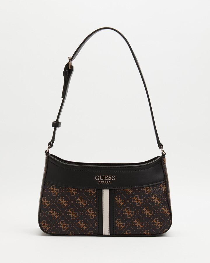 guess black baguette bag