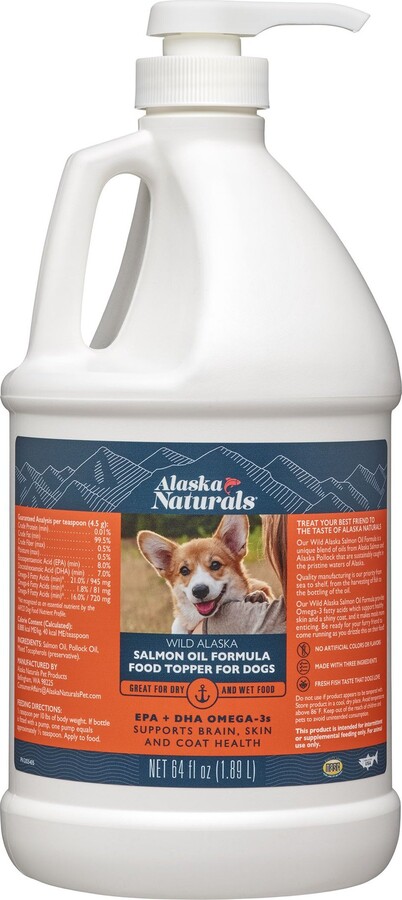 Alaska Naturals Wild Alaskan Salmon Oil Formula Dog Supplement, 64-fl oz bottle