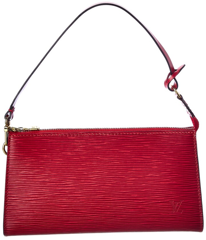 Pochette accessoire leather handbag Louis Vuitton Red in Leather