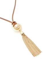 Thumbnail for your product : Penningtons Cord Necklace with Circle Pendant and Tassel