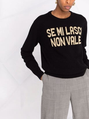 MC2 Saint Barth Slogan-Print Knitted Sweater