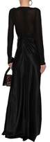Thumbnail for your product : Faith Connexion Georgette-paneled Silk-charmeuse Maxi Slip Dress