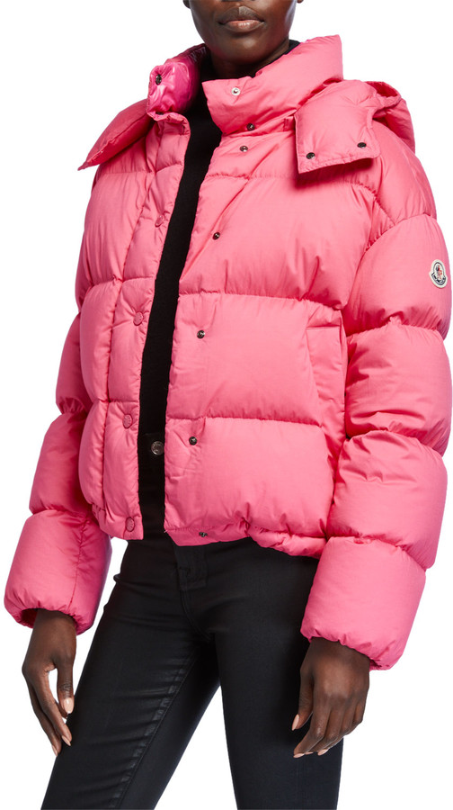Moncler Onia Cropped Puffer Jacket w/ Detachable Hood - ShopStyle