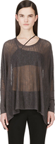 Thumbnail for your product : Helmut Lang Grey Dolman Sleeve Sheer Knit Top