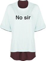 No Sir layered T-shirt 