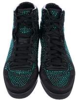 Thumbnail for your product : Gucci Crystal High-Top Sneakers