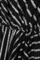 Thumbnail for your product : MSGM Striped Fil Coupé Georgette Dress - Black