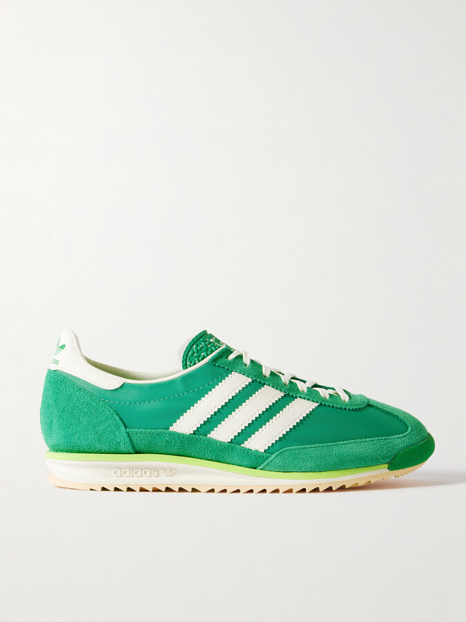 adidas Sl 72 Og Suede And Leather-trimmed Canvas Sneakers - Green