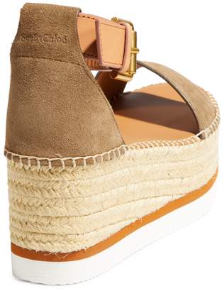 See by Chloe Open-Toe Leather Espadrilles