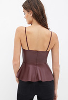 Thumbnail for your product : Forever 21 Forever21 Faux Leather Peplum Cami