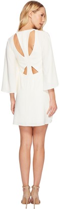 Halston Women's Bell Sleeve Shift Dress with Cut Outs