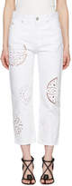 Isabel Marant White Ronnie Broderie Anglaise Jeans