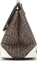 Thumbnail for your product : Alexander Wang Grey Croc-Embossed Marion Prisma Shoulder Bag