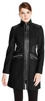 Thumbnail for your product : Via Spiga Women's Wool-Blend Walking Coat with Faux-Leather Trim