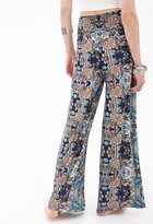 Thumbnail for your product : Forever 21 Foldover Paisley Palazzo Pants