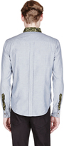 Thumbnail for your product : Band Of Outsiders SSENSE Exclusive Blue Chambray Camo-Trimmed Shirt