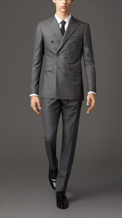 Burberry Modern Fit Wool Silk Double-breasted Suit - ShopStyle