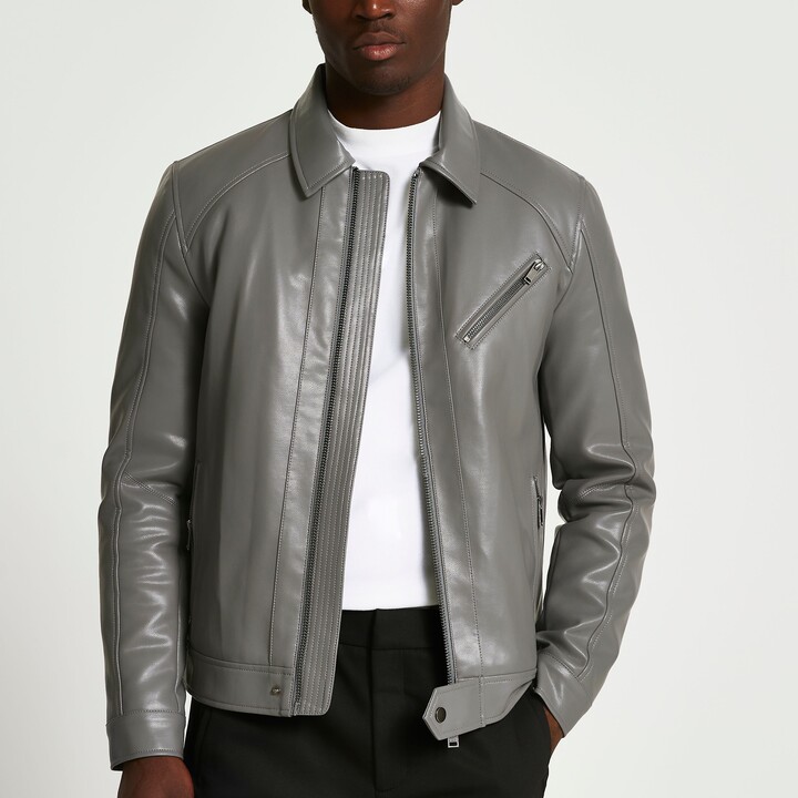 gray mens jacket