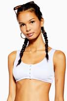 Thumbnail for your product : Topshop Ribbed Cropped Bikini Top