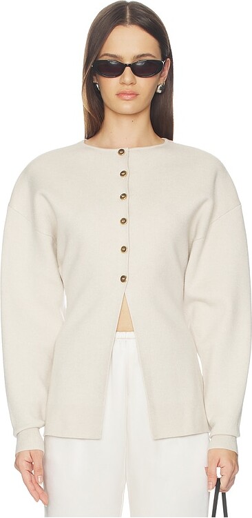 Good American Exaggerated Sleeve Cardigan