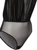 Thumbnail for your product : Saint Laurent Sheer Silk Muslin & Tulle Bodysuit