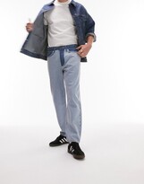 Thumbnail for your product : Topman loose cut and sew jeans in light wash