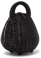 Thumbnail for your product : Cult Gaia Millie Rattan Top Handle Basket Bag - Womens - Black