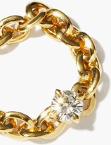 Thumbnail for your product : LIZZIE MANDLER Knife Edge Diamond & 18kt Gold Chain Ring