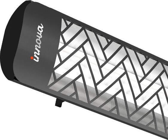 Eurofase EurofaseHeating-6000WattElectricInfraredDualElementHeater-277Voltage-BlackFinish-ChevronDecorativeFascia