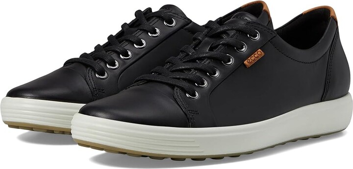 ECCO Soft 7 Sneaker Women's Lace up casual Shoes Black/Black : EU 35 (US Women's 4-4.5) M, Leather