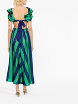 Thumbnail for your product : Zimmermann Tiggy cut-out striped silk midi dress