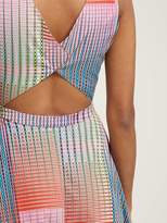 Thumbnail for your product : Saloni Zoey Geometric Print Panelled Cotton Midi Dress - Womens - Multi