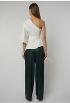 Thumbnail for your product : Aq/Aq Franklin Vegan Leather Trousers - Bottle Green