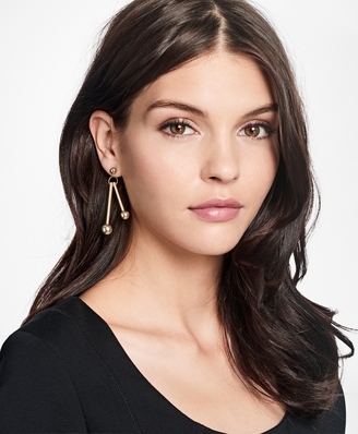 Brooks Brothers Ball-and-Bar Drop Earrings