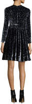 Thumbnail for your product : Rebecca Taylor Liane Floral Velvet Dress, Navy Combo