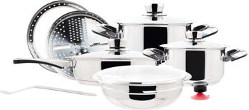 Verona 12-Pieces Cookware Set, Stainless Steel, Induction Compatible (Stainless Steel)