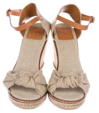 Tory Burch Canvas Wedge Sandals