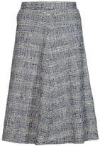 Thumbnail for your product : Marks and Spencer M&s Collection Best of British Silk Rich Checked A-Line Skirt with Linen