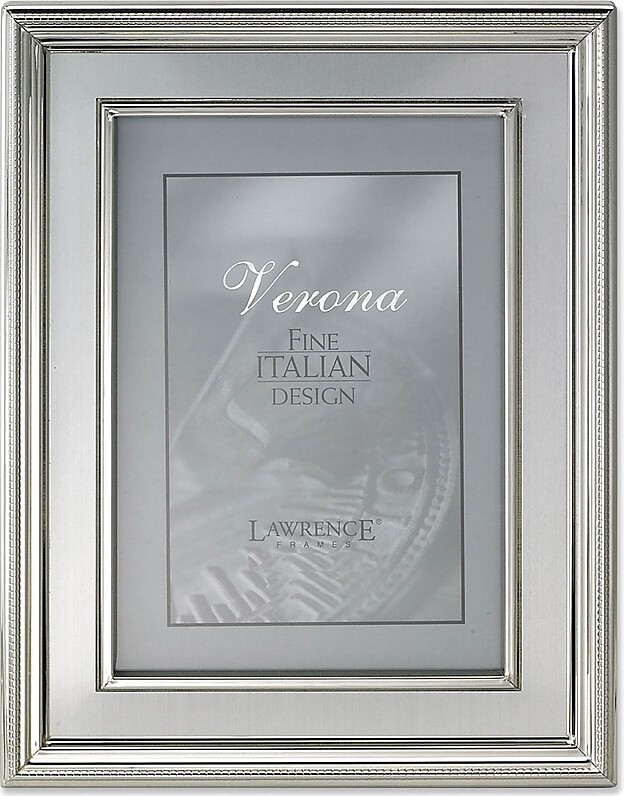 Lawrence Frames 4" x 6" Metal Picture Frame, Silver Plated (840046)