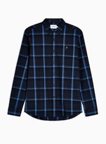 Thumbnail for your product : Topman Navy Mecca Check Shirt*