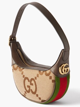 Gucci GG Canvas Crescent Hobo - Brown Shoulder Bags, Handbags