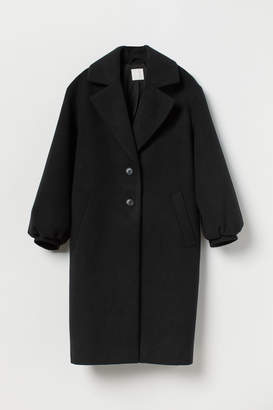 H&M Wide-cut Coat - Black