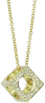 Thumbnail for your product : Jennifer Meyer Diamond Cube and Circle Necklace - Yellow Gold